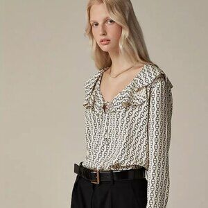 J.Crew Goldie top in chain-print satin